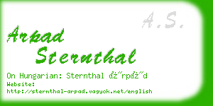 arpad sternthal business card